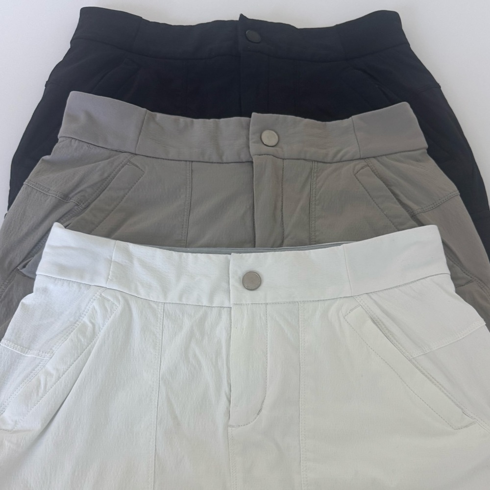 Athleta Trekkie Skorts - black, beige and white - Size 4 - total 3 pair
